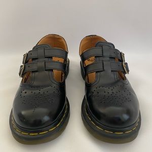 Dr. Martens Smooth Black Leather Mary Jane Shoe